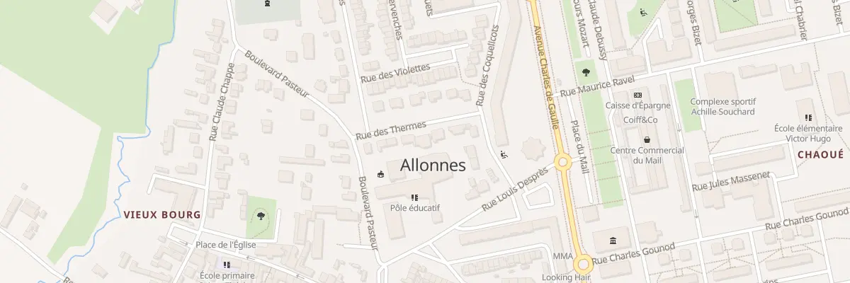 Plan du 8 Rue des Thermes à Allonnes