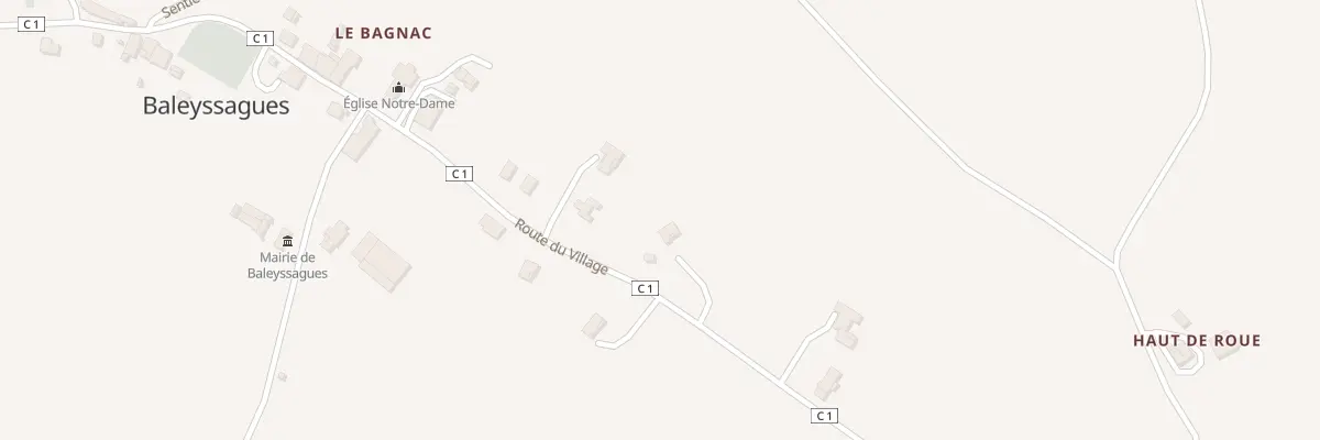 Plan du 547 Rte du Village à Baleyssagues