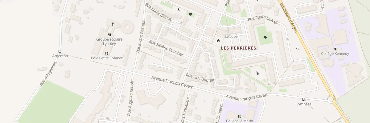 Plan du 1 Rue Hélène Boucher à Allonnes