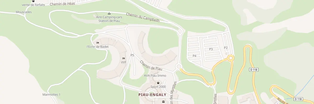 Plan du 3 Che de Piau à Aragnouet