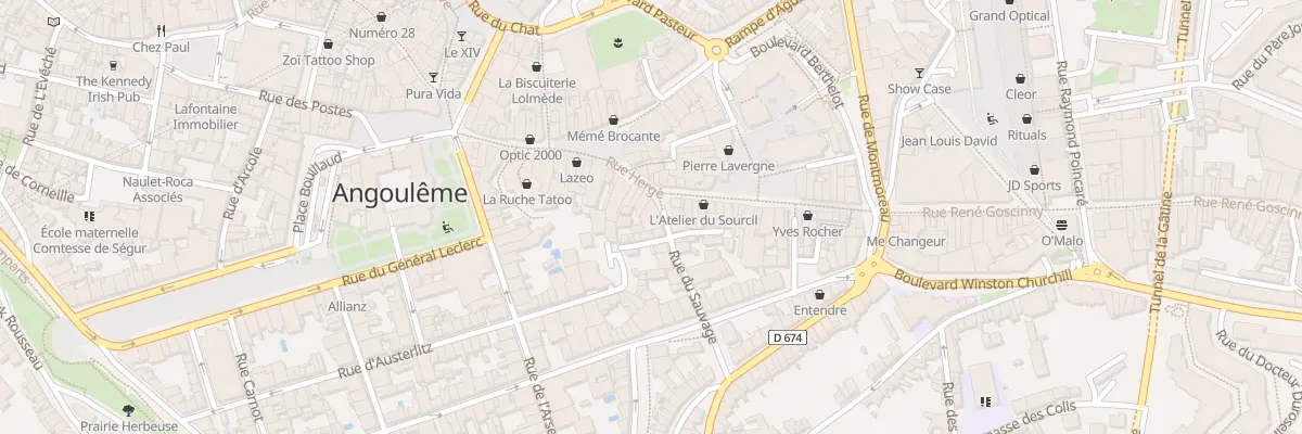 Plan du 1 Rue du Sauvage à Angoulême