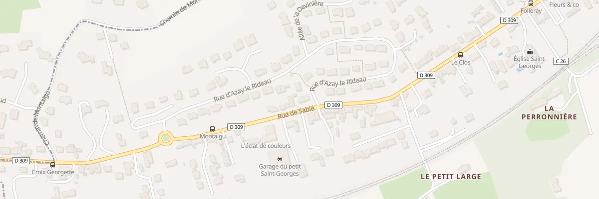 Plan du 266 Rue de Sablé au Mans
