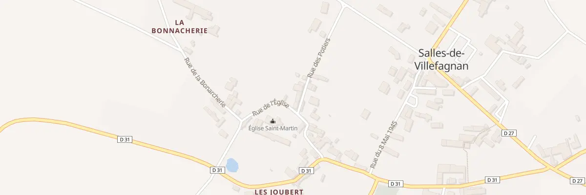 Plan du 12 Rue de l’Eglise à Salles-de-Villefagnan