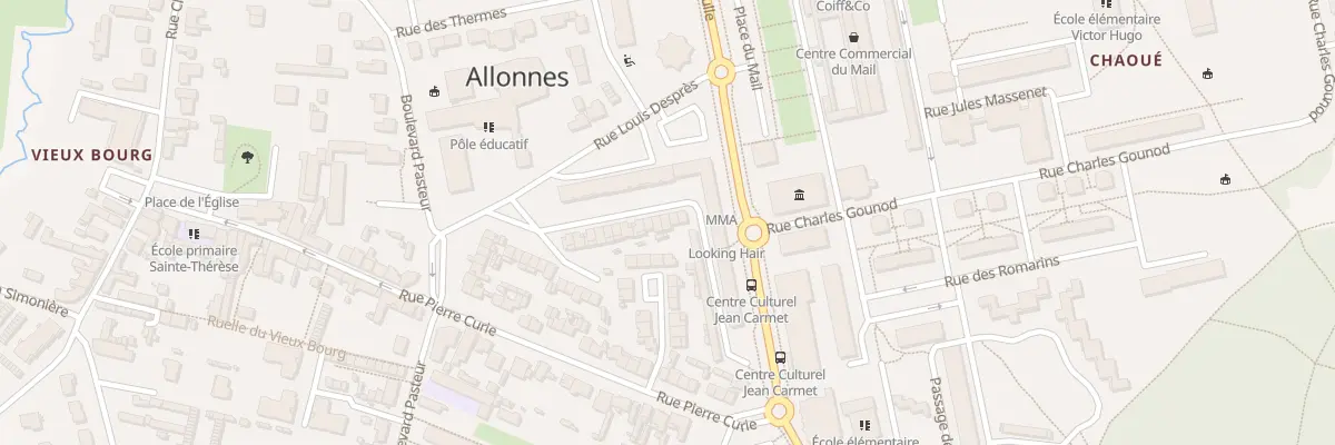 Plan du 22 Rue Honoré de Balzac à Allonnes