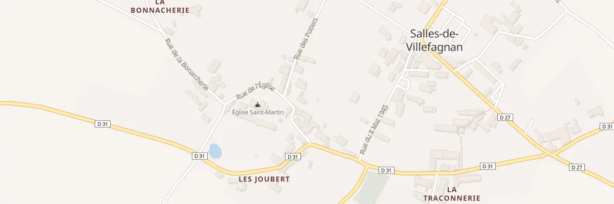Plan du 8 Rue de l’Eglise à Salles-de-Villefagnan