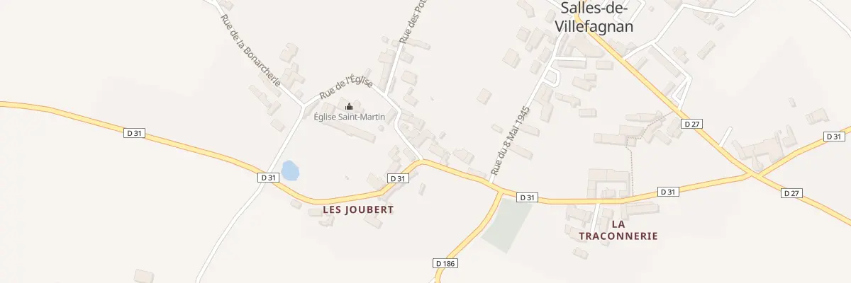 Plan du 2 Rue de l’Eglise à Salles-de-Villefagnan