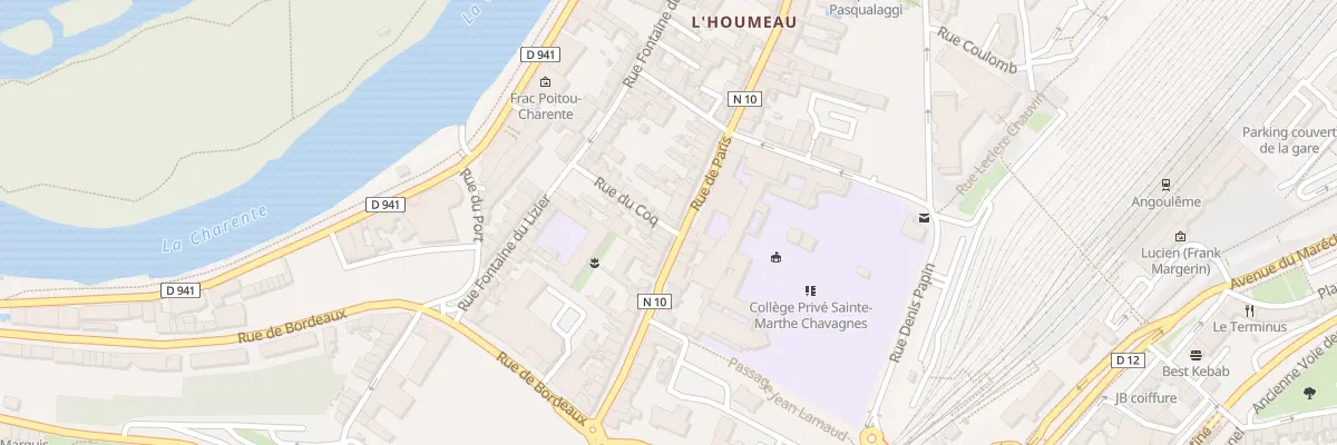 Plan du 170 Rue de Paris à Angoulême