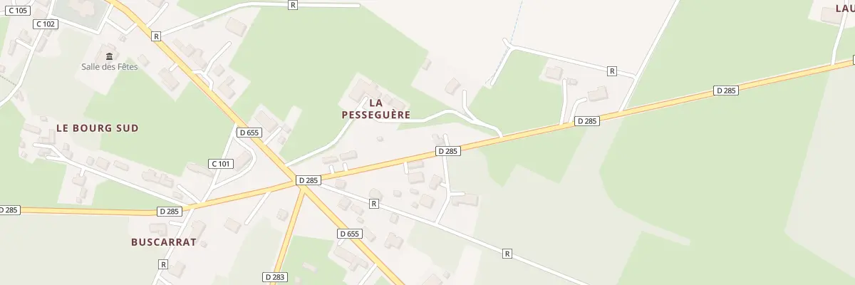Plan du 77 La Pesseguere à Fargues-sur-Ourbise