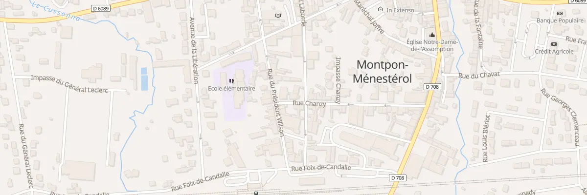 Plan du 27 Rue Chanzy à Montpon-Ménestérol