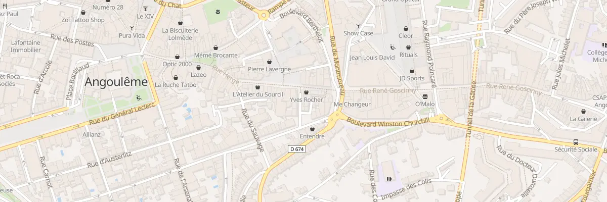 Plan du 2 Rue Fanfrelin à Angoulême