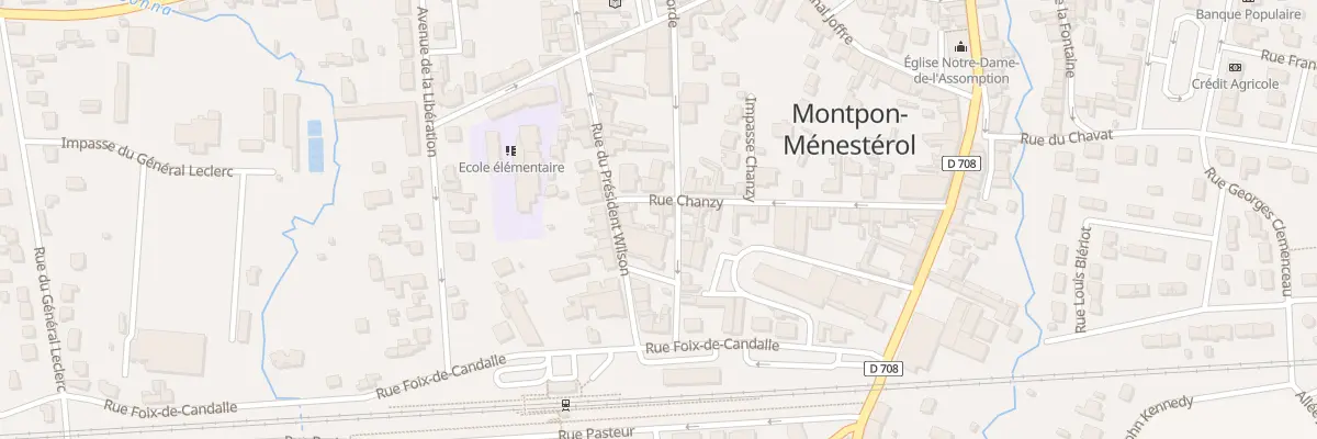 Plan du 28 Rue Chanzy à Montpon-Ménestérol