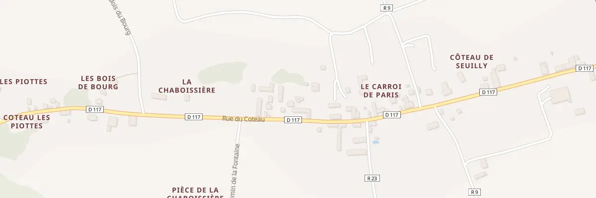 Plan du 83 Coteau de la Beauvoiserie à Seuilly