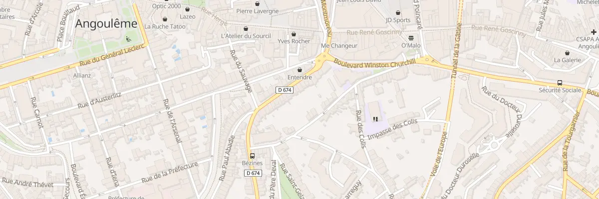 Plan du 62 Rue de Montmoreau à Angoulême