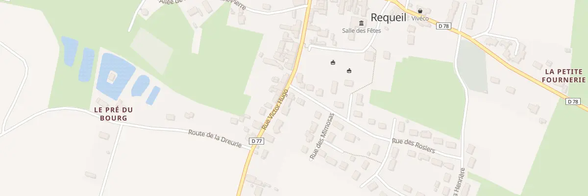 Plan du 14 Rue des Rosiers à Requeil