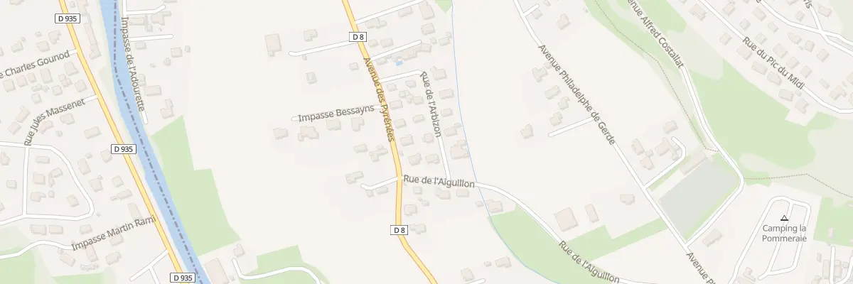 Plan du 8 Rue de l’Arbizon à Gerde