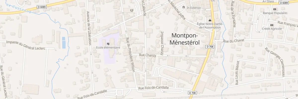 Plan du 25 Rue Chanzy à Montpon-Ménestérol
