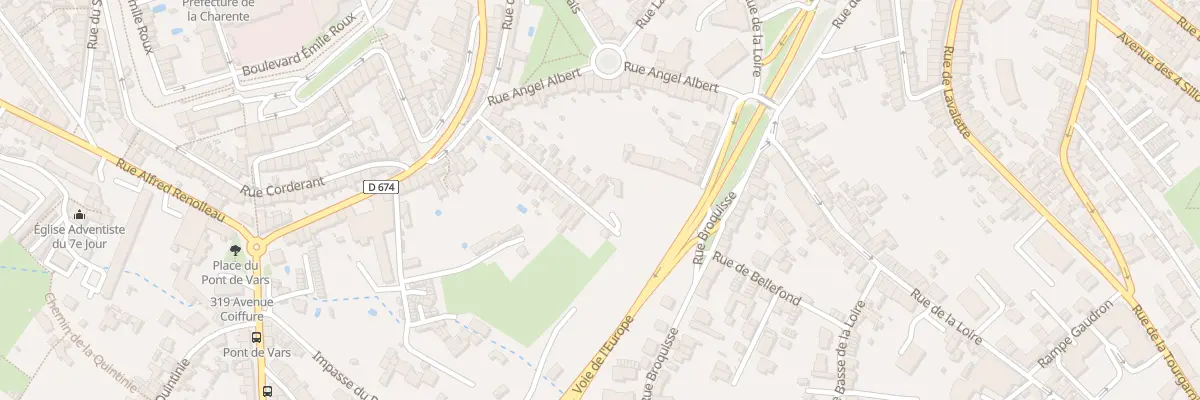 Plan du 23 Rue Pierre Curie à Angoulême