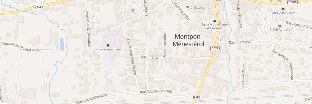 Plan du 21 Rue Chanzy à Montpon-Ménestérol