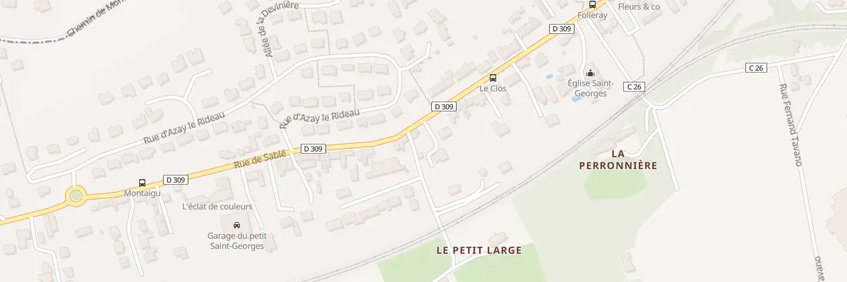 Plan du 231 Rue de Sablé au Mans
