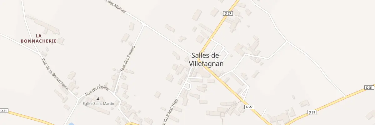 Plan du 1 Che des Maines à Salles-de-Villefagnan