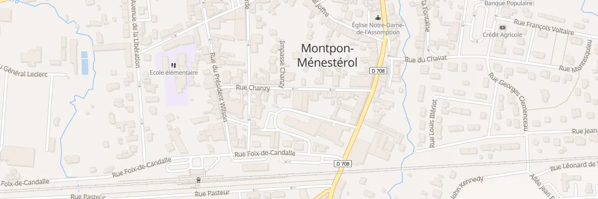 Plan du 18 Rue Chanzy à Montpon-Ménestérol