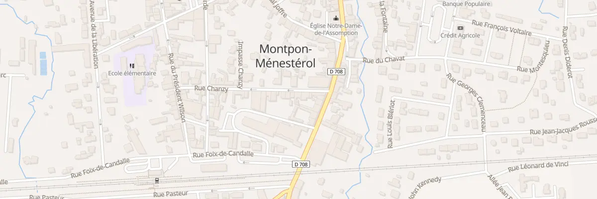 Plan du 8 Rue Chanzy à Montpon-Ménestérol