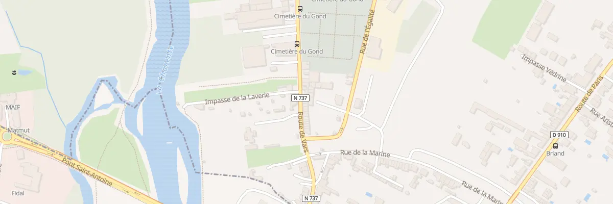 Plan du 40 Rte de Vars à Gond-Pontouvre