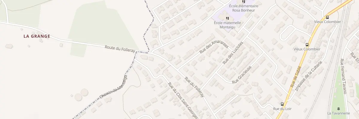 Plan du 38 Rue des Amarantes au Mans