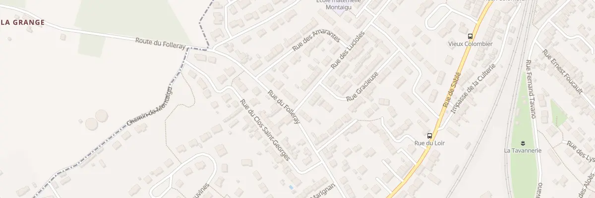 Plan du 1 Rue des Lucioles au Mans
