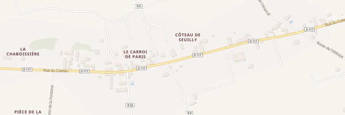 Plan du 55 Coteau de Seuilly à Seuilly