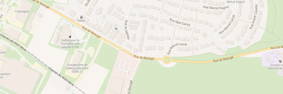 Plan du 8F All du Manoir au Mans