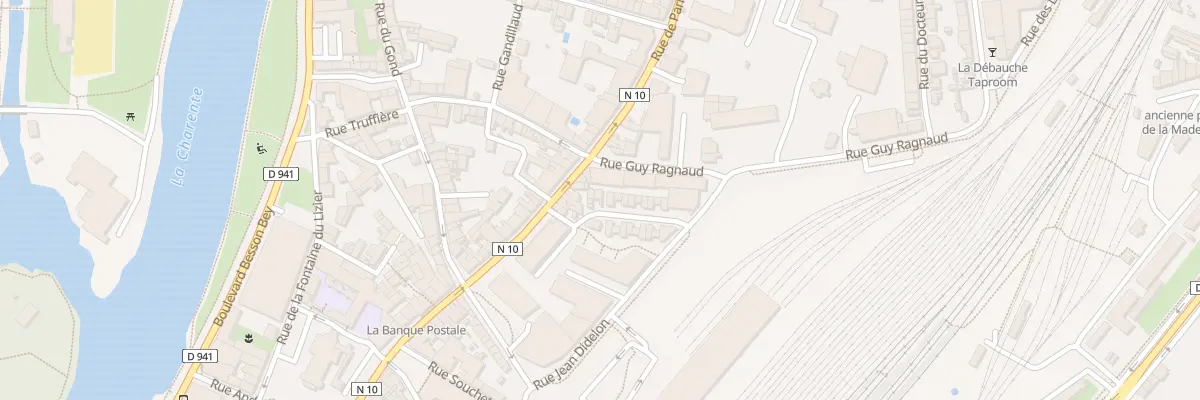 Plan du 83T Rue de Paris à Angoulême