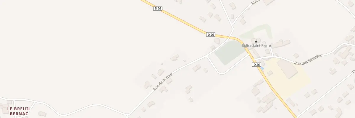 Plan du 10 Rue de la Tour à Bernac