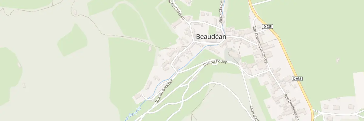 Plan du 9 Rue de la Marque Darrè à Beaudéan