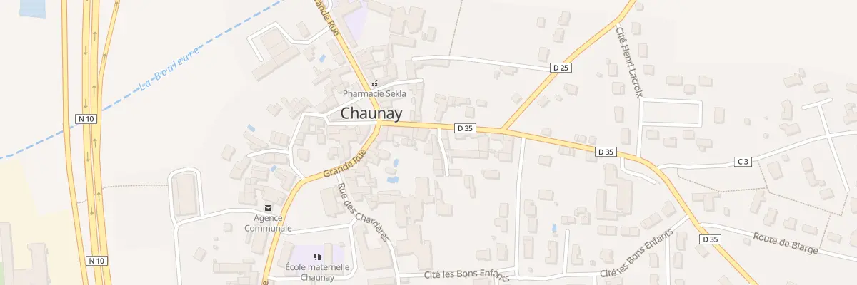 Plan du 10 Rue des Bons Enfants à Chaunay