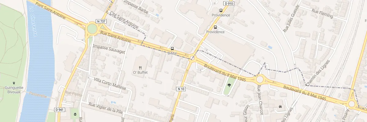 Plan du 2 Rue de Paris à Angoulême