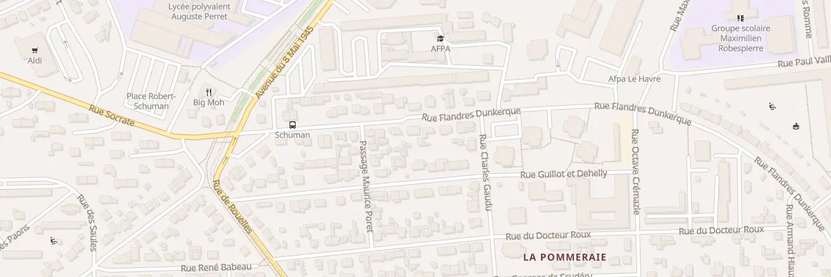 Plan du 28 Rue Flandres Dunkerque au Havre