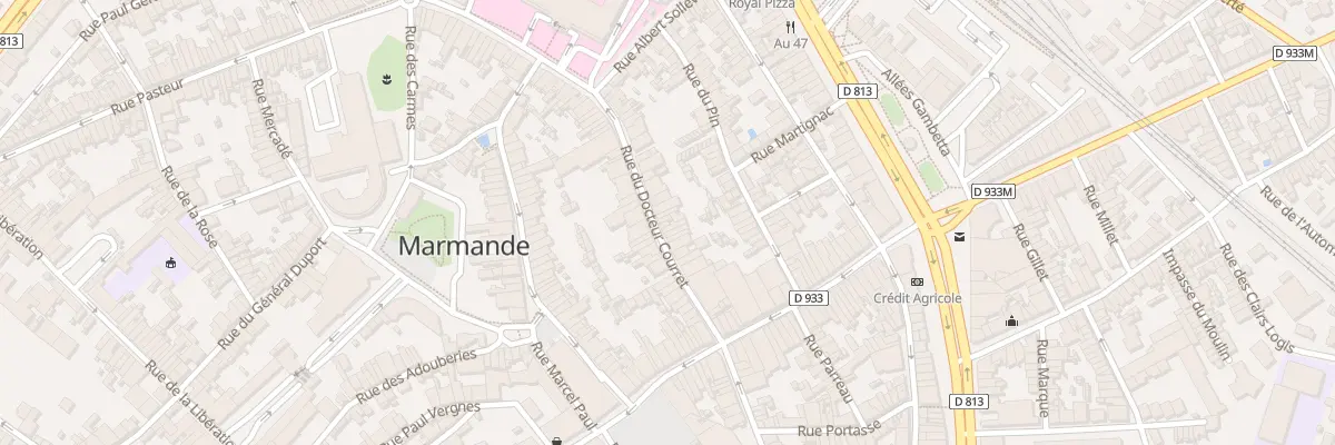 Plan du 30 Rue du Docteur Courret à Marmande