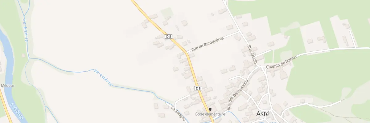 Plan du 25 Rue des Fréres Ferrère à Asté
