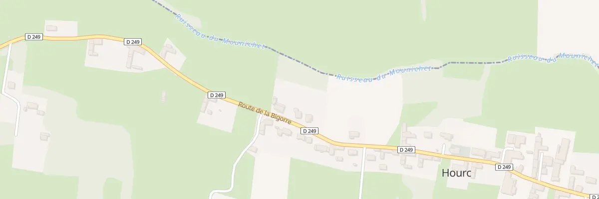 Plan du 34 Rte des Pyrénées à Hourc