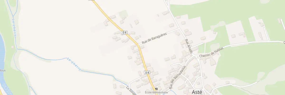 Plan du 1 Barraguères à Asté