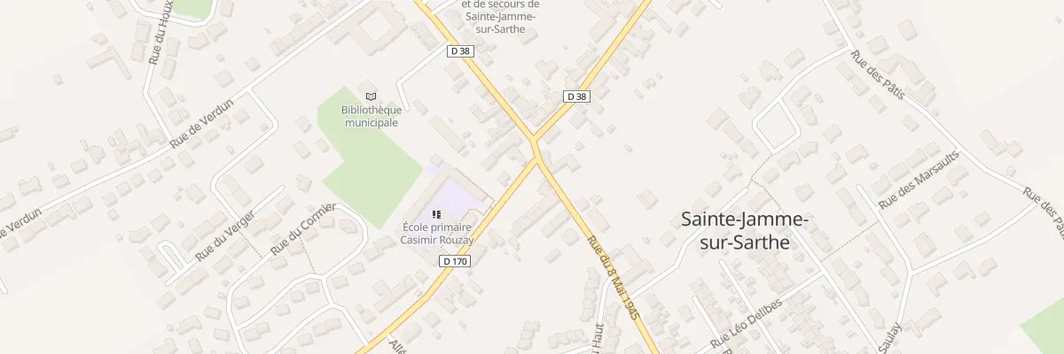 Plan du 2 Rue du Huit Mai 1945 à Sainte-Jamme-sur-Sarthe