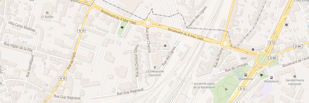 Plan du 12 Rue Jean Charcot à Angoulême