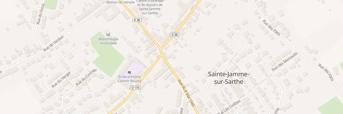 Plan du 1 Rue du Huit Mai 1945 à Sainte-Jamme-sur-Sarthe