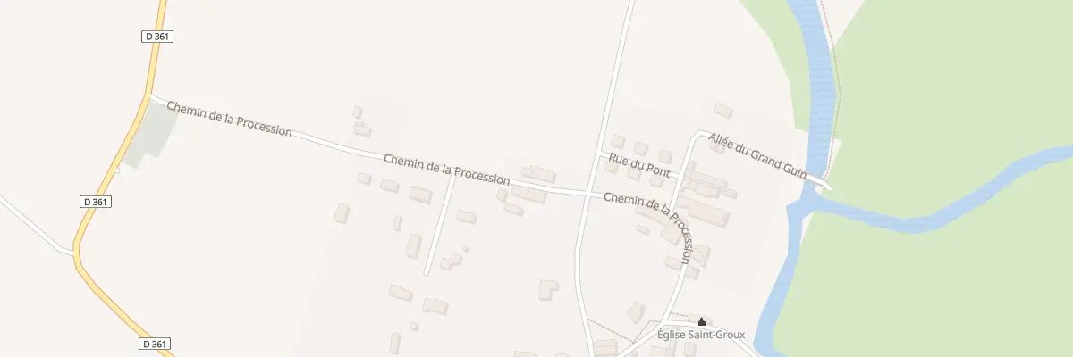 Plan du 6 Che de la Procession à Saint-Groux