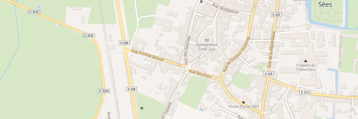Plan du 36 Rue des Guichets à Sées