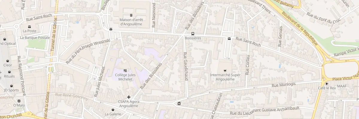 Plan du 11 Rue Gaudichaud à Angoulême
