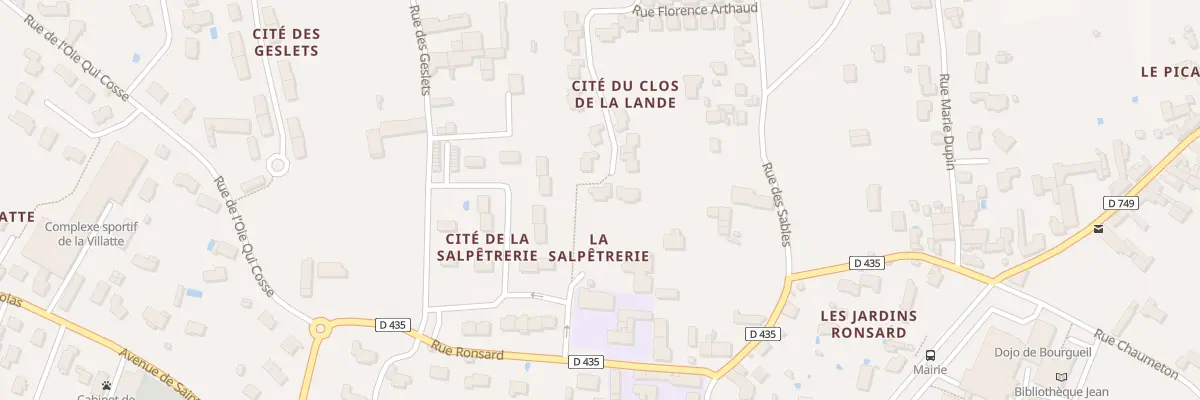 Plan du 9 Rue du Clos de la Lande à Bourgueil