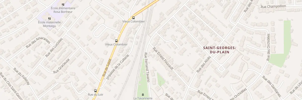 Plan du 2 Rue Ernest Foucault au Mans