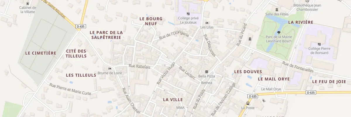 Plan du 2 Pl Hublin à Bourgueil